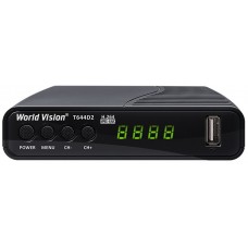 TV-тюнер зовнішній автономний World Vision T644D2 FM, Black, H.264, AC3. DolbyDigital, DVB-T2/T/C, FM тюнер, IPTV, DLNA, Stalker