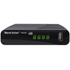 TV-тюнер зовнішній автономний World Vision T645D3 FM, Black, H.265, AC3. DolbyDigital, DVB-T2/T/C, FM тюнер, IPTV, DLNA, Stalker