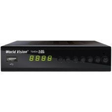 TV-тюнер зовнішній автономний World Vision T645A, Black, H.265, AC3, DolbyDigital, DVB-T2/T/C, FM тюнер, IPTV, DLNA, Stalker
