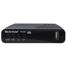 TV-тюнер зовнішній автономний World Vision T644M2 FM, Black, H.264, AC3. DolbyDigital, DVB-T2/T/C, FM тюнер, IPTV, DLNA, Stalker
