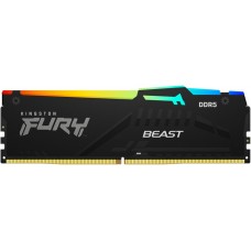 Память 16Gb DDR5, 6400 MHz, Kingston Fury Beast RGB (EXPO), Black (KF564C32BBEA-16)