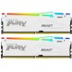 Пам'ять 16Gb x 2 (32Gb Kit) DDR5, 6400 MHz, Kingston Fury Beast RGB (EXPO), White (KF564C32BWEAK2-32)