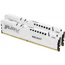 Память 16Gb x 2 (32Gb Kit) DDR5, 6800 MHz, Kingston Fury Beast (EXPO), White (KF568C34BWEK2-32)