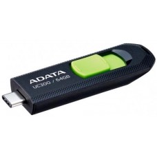 USB 3.2 Type-C Flash Drive 64Gb ADATA UC300, Black/Green (ACHO-UC300-64G-RBK/GN)