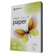 Фотобумага PrintPro, матовая, A3, 190 г/м², 100 л (PME190100A3)