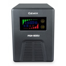 Источник бесперебойного питания Gemix PSN-800U, Black, 800 ВА, 480 Вт