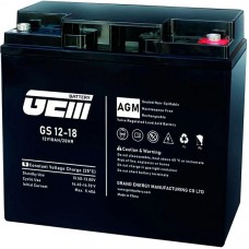 Акумуляторна батарея GEM Battery, 12V, 18 Агод, AGM, M6, 181x77x167 мм, 5 кг (GS 12-18)