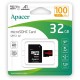 Карта памяти microSDHC, 32Gb, Apacer R100, SD адаптер (AP32GMCSH10UB-R)