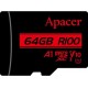 Карта памяти microSDXC, 64Gb, Apacer R100, без адаптера (AP64GMCSX10UB-RA)