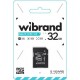 Карта памяти microSDHC, 32Gb, Wibrand, SD адаптер (WICDHU3/32GB-A)