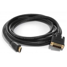 Кабель HDMI - DVI 5 м Black, 2 ферритовых фильтра, 24pin (9154)