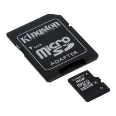 Карта памяти microSDHC, 8Gb, Class4, Kingston, SD адаптер (SDC4/8GB)
