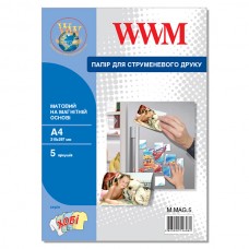 Фотопапір WWM, з магнітною підкладкою, матовий, A4, 5 арк (M.MAG.5)