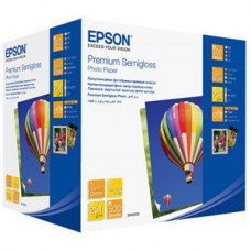 Фотобумага Epson, полуглянцевая, A6 (10x15), 250 г/м², 500 л, Premium Series (C13S042200)