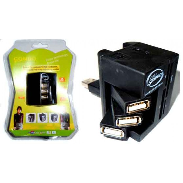 Концентратор USB 2.0 + Card Reader Siyoteam SY-H0011 USB 2.0 (3 USB + SD/SDHC/MMC/T-Flash/Micro SD/M