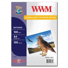 Фотопапір WWM, матовий, A4, 100 г/м², 100 арк (M100.100/C)