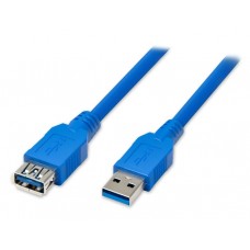 Кабель подовжувач USB 3.0 (AM) - USB 3.0 (AF), Blue, 1.8 м, Atcom (6148)