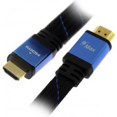 Кабель HDMI - HDMI 1.5 м HQ-Tech Black/Blue, V1.4, позолоченные коннекторы (HDM-001-015)