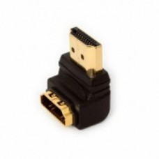 Адаптер HDMI (M) - HDMI (F), Atcom, Black, кутовий роз'єм 90 градусів (3804)