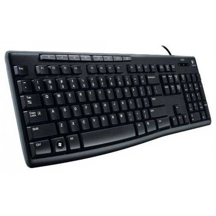 Клавіатура Logitech K200 Media, Black, USB, 8 спеціальних клавіш (920-008814)