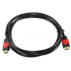 Кабель HDMI - HDMI 2 м Atcom Black/Red, V1.4, позолоченные коннекторы (14946)