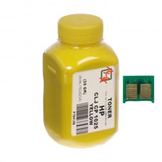 Тонер + чип HP CLJ CP1025/1215/2025, Yellow, 35 г, AHK (1500128)