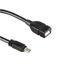 Кабель USB - mini USB 0.1 м Atcom Black, удлинитель, OTG AF/mini