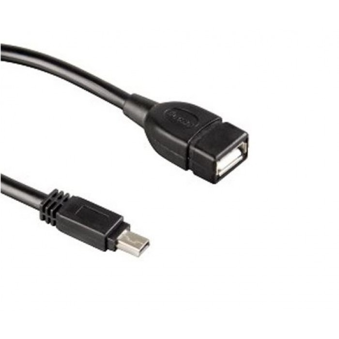 Кабель USB - mini USB 0.1 м Atcom Black, подовжувач, OTG AF/mini