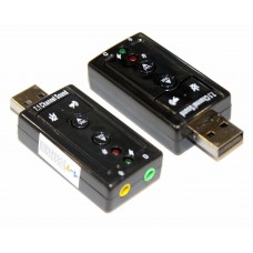 Звуковая карта USB 2.0, 7.1, 3D Sound, Box