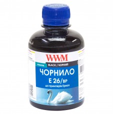 Чернила WWM Epson Expression Premium XP-600/605/700/800, Black, 200 мл, пигментные (E26/BP)