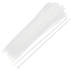 Стяжки для кабелю, 200 мм х 2,5 мм, 100 шт, White